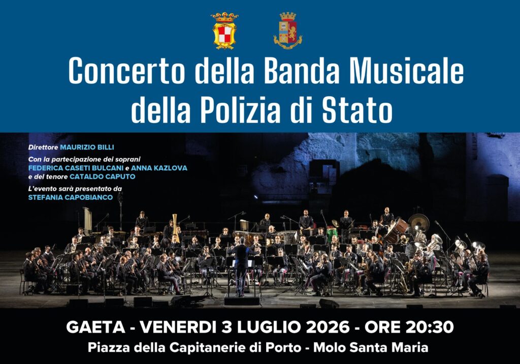 La Banda Musicale della polizia di stato in concerto a Gaeta