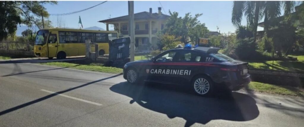 Incidente a Pontinia, coinvolto uno scuolabus con bambini a bordo