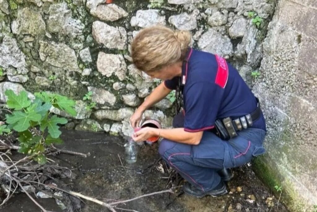Formia, rifiuti fognari nel torrente Rio Fresco: scatta la denuncia. Sciarra